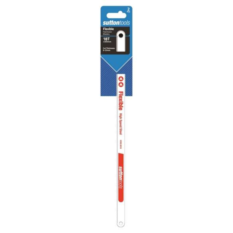 Sutton Tools Flexible Hacksaw Blade 18TPI – 2 Pack