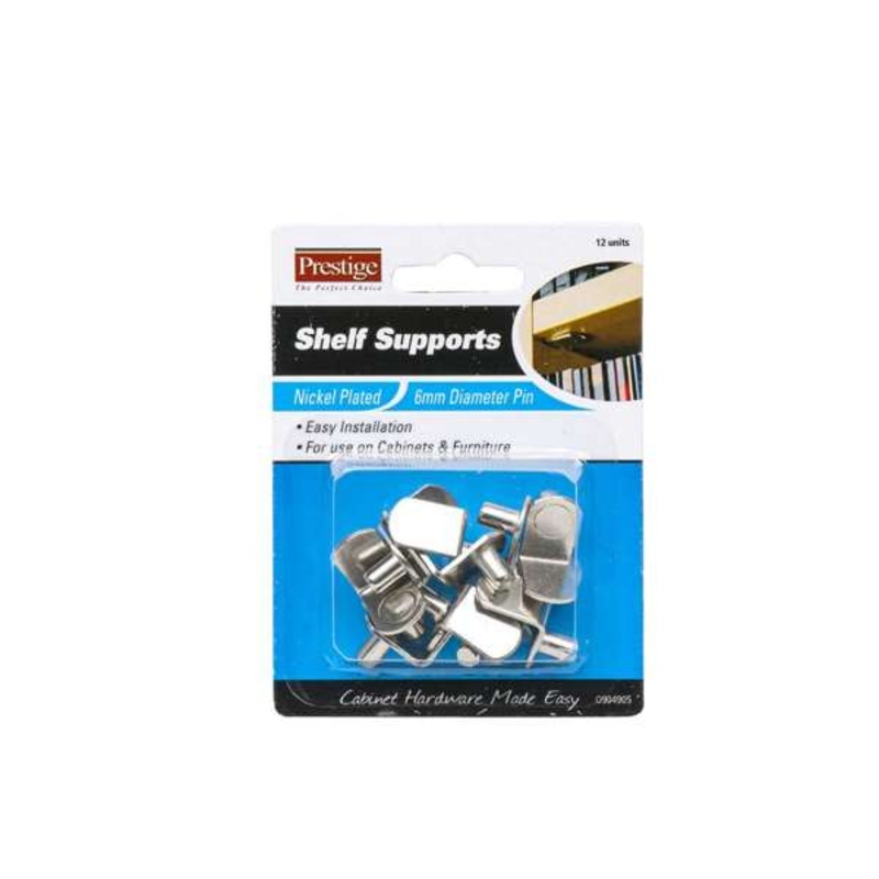 Prestige Angled Shelf Supports Nickel Plated – 12 Pack