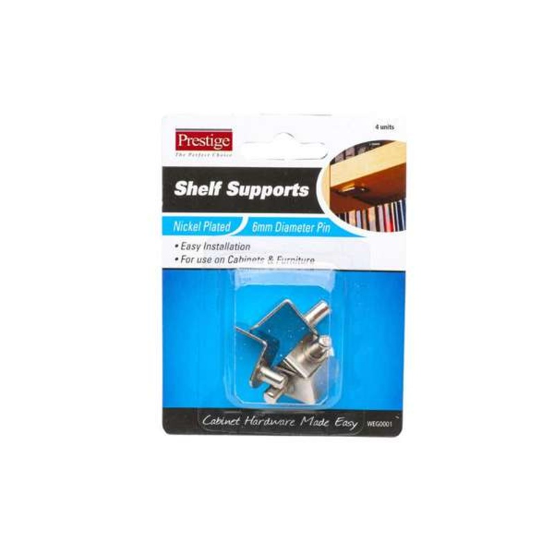 Prestige Angled Shelf Supports Nickel Plated – 4 Pack