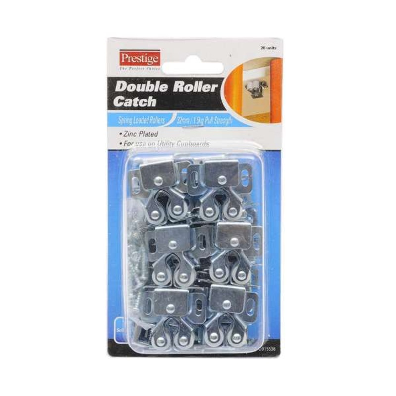 Prestige Double Ball Roller Catch Zinc Plated 30 x 32 – 20 Pack