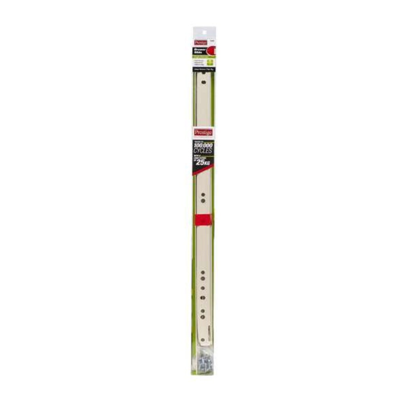 Prestige Drawer Slide Metal White 500mm – 2 Pack