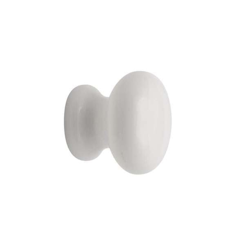Prestige Mushroom Knob Acrylic White 40mm