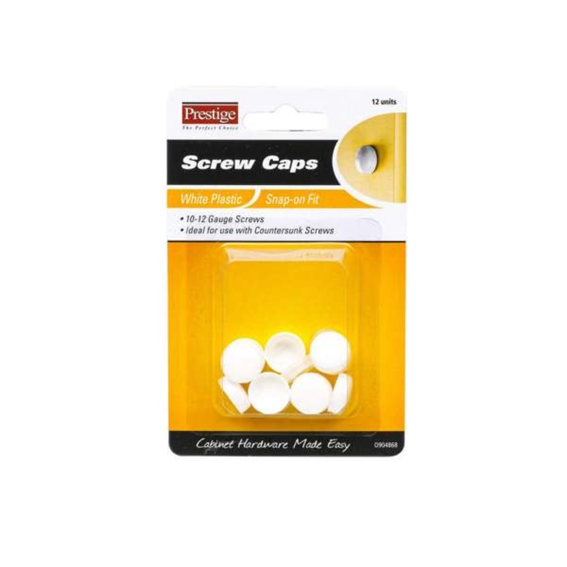 Prestige Snap-on Screw Caps White 10 – 12g – 12 Pack