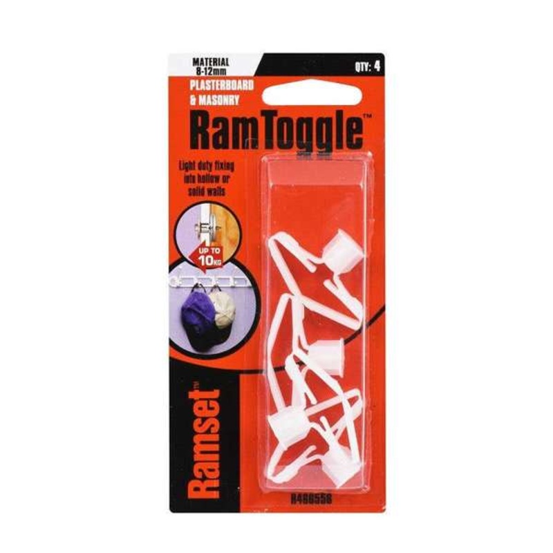 Ramset RamToggle 8 – 12mm 10kg – 4 Pack