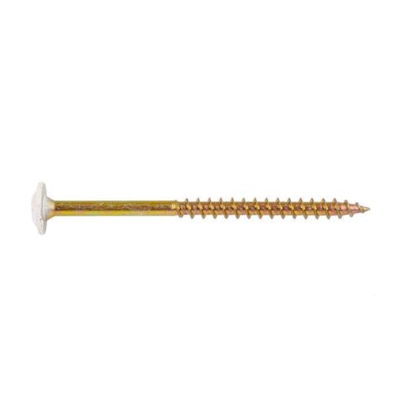 Buildex Cabinet Screw White Zinc Plated 10 – 10 x 75mm – 50 Pack