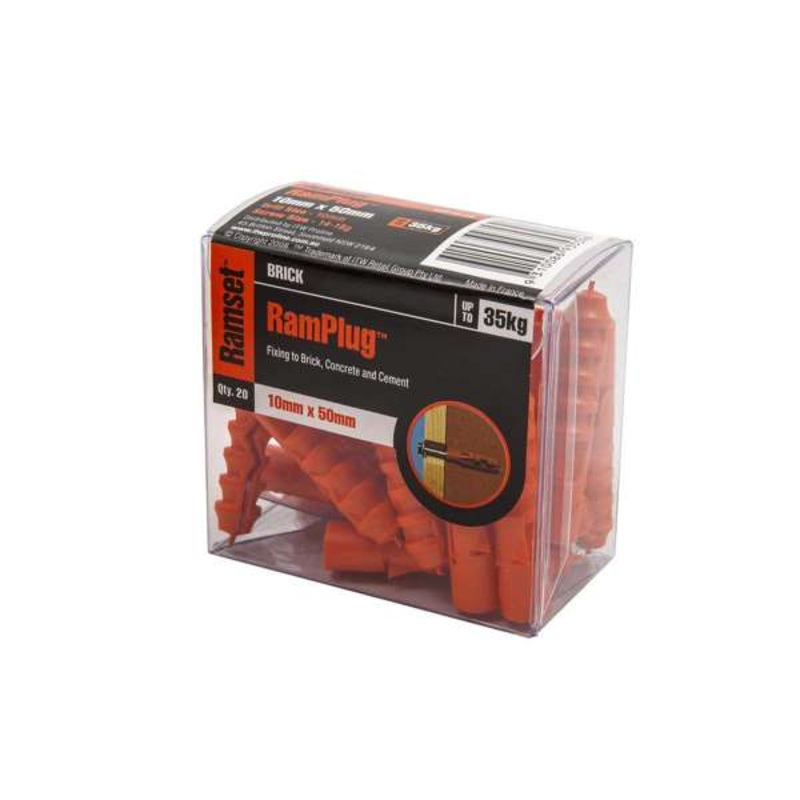 Ramset Ramplug 10 x 50mm – 20 Pack