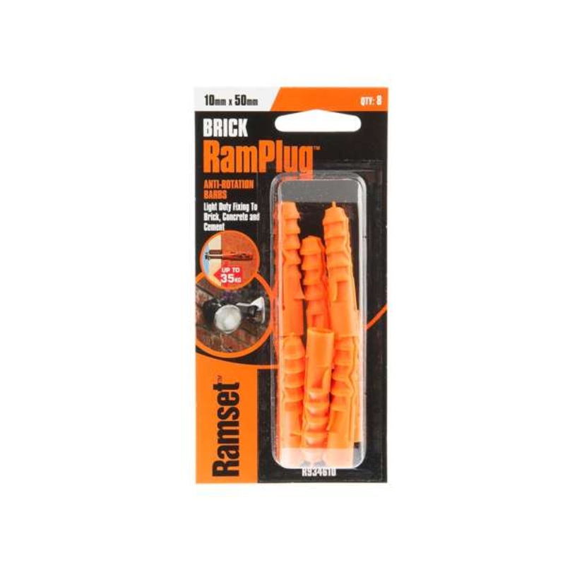Ramset Ramplug 10 x 50mm – 8 Pack