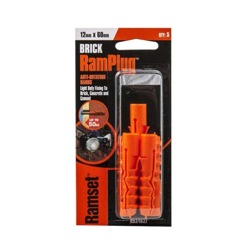 Ramset Ramplug 12 x 60mm – 5 Pack