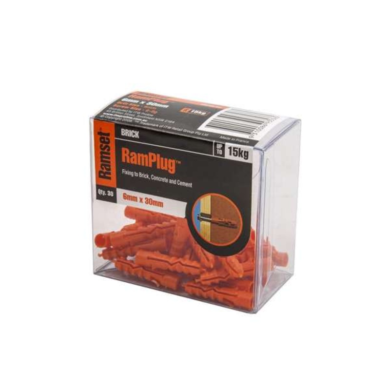 Ramset Ramplug 6 x 30mm – 30 Pack