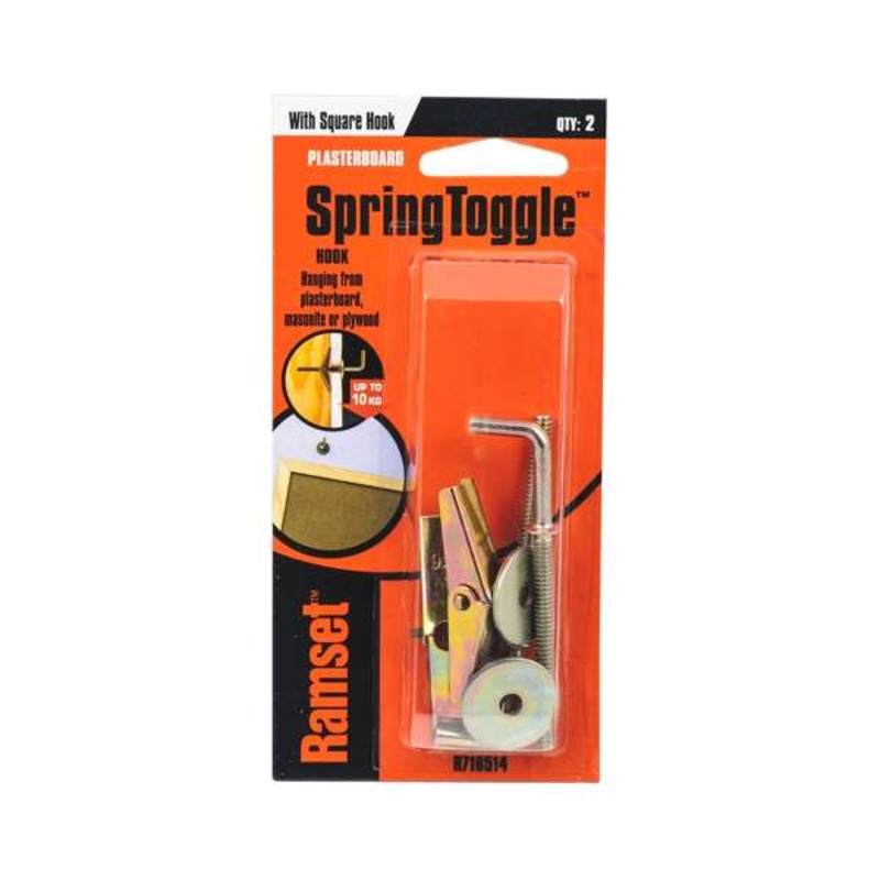 Ramset SpringToggle With Square Hook 10kg – 2 Pack