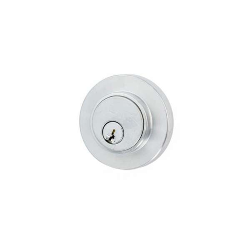 Lane Slimline Deadbolt Round Double Cylinder Brushed Satin Chrome