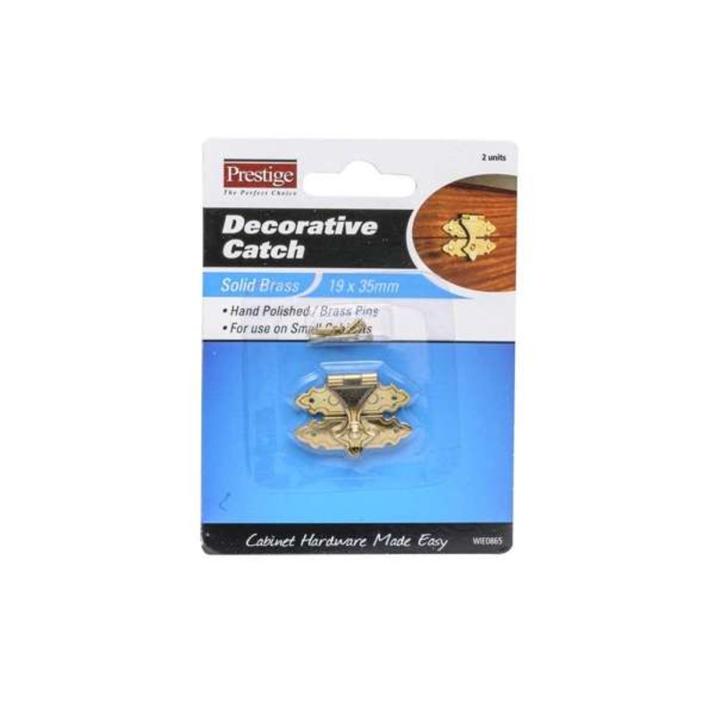 Prestige Decorative Catch Polished Brass – 2 Pack