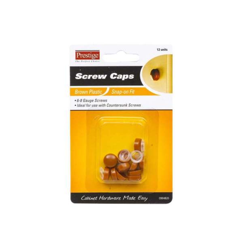 Prestige Snap-on Screw Caps Brown 6 – 8g – 12 Pack