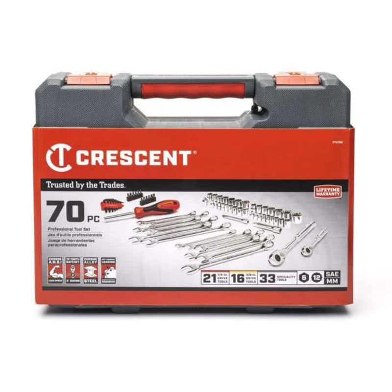Crescent Tool Drive Set 1/4 & 3/8- 70 Piece