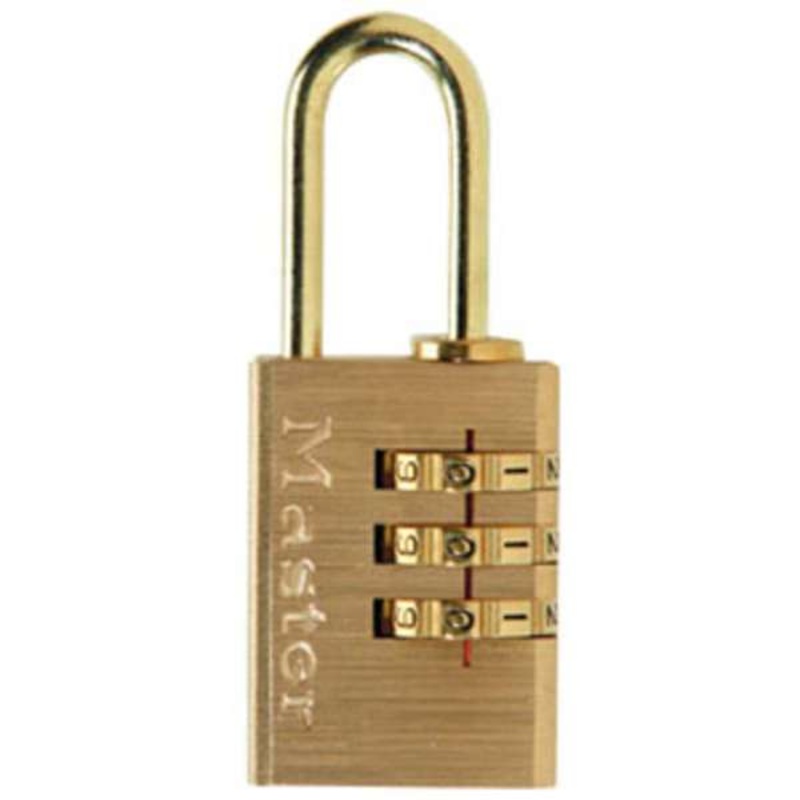 Master Lock Combo Padlock Brass 20mm