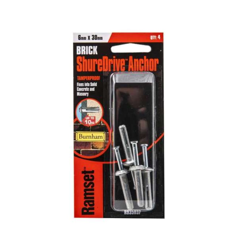 Ramset ShureDrive 6 x 30mm – 4 Pack