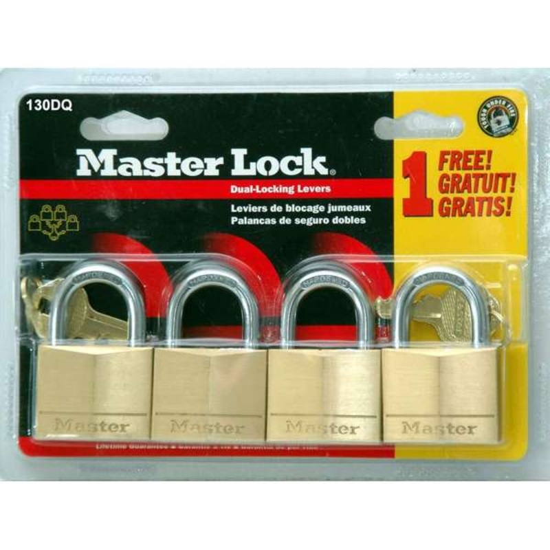 Master Lock Brass Padlock 30 x 16mm – 4 Pack