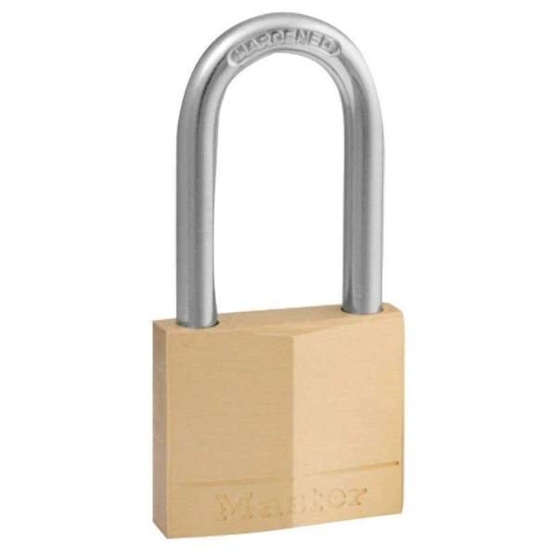 Master Lock Hardened Steel Shackle Padlock Brass 40 x 38mm