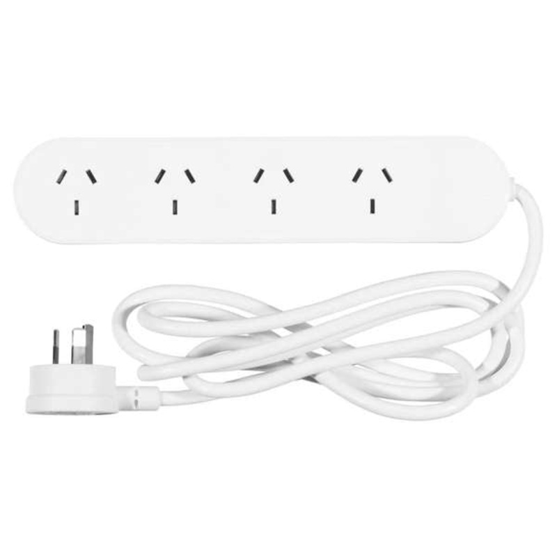 HPM General Purpose 4 Outlet Powerboard White