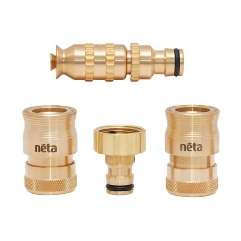 Neta Brass Hose Fitting 4 Set 3/4 12mm
