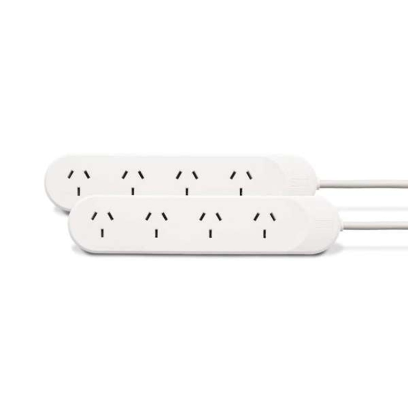 HPM Standard 4 Outlet Powerboard – 2 Pack