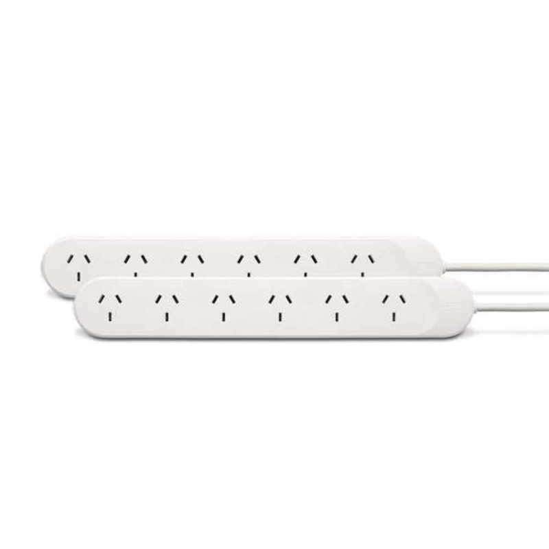 HPM Standard 6 Outlet Powerboard – 2 Pack