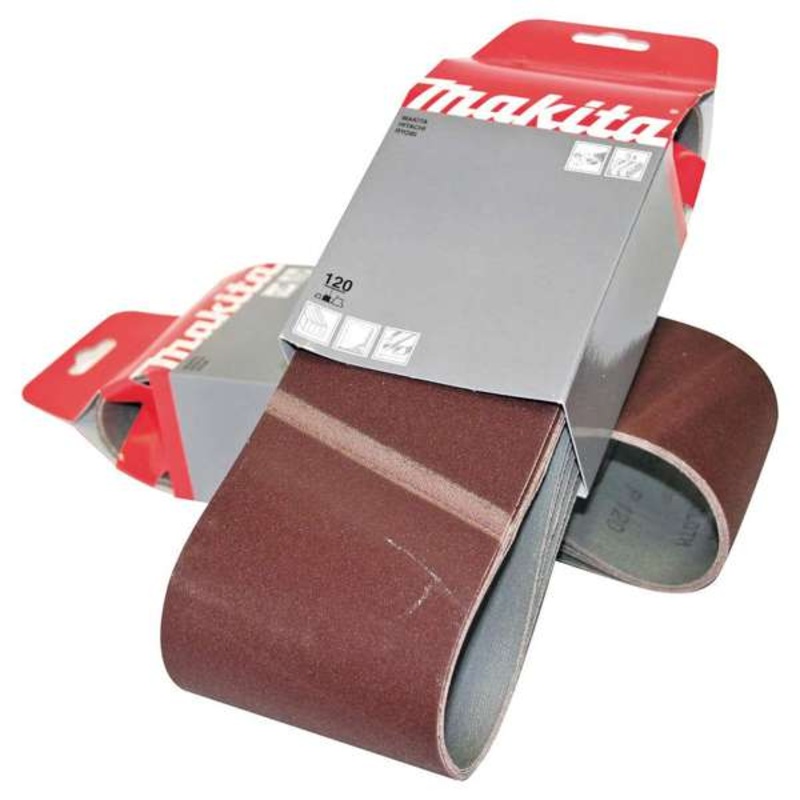 Makita Abrasive Belt P120 100 x 610mm – 5 Pack P-36924