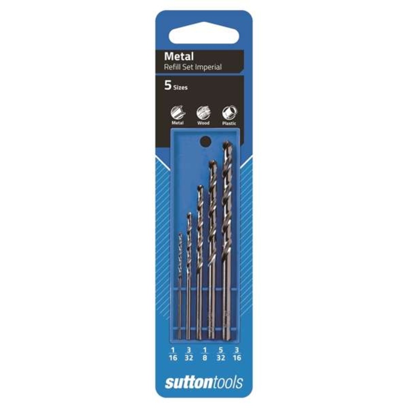 Sutton Tools Imperial Viper Drill Bit Refill Set 1/16-3/16 – 5 Piece