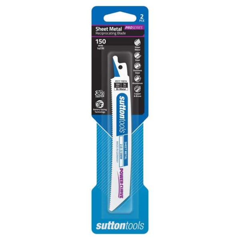 Sutton Tools Sheet Metal Reciprocating Blade Power Curve – 2 Pack