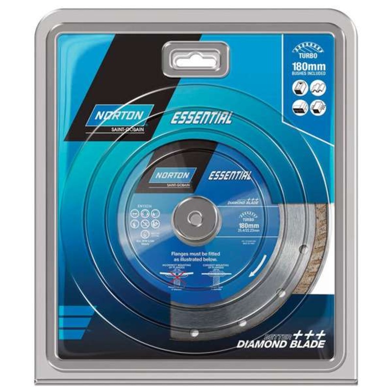 Norton Essential Diamond Turbo Blade 180 x 2.6 x 10 25.4/22mm