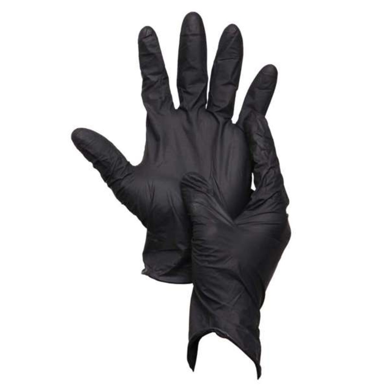 Sabco Nitrile Disposable Gloves Extra Large Black – 100 Pack