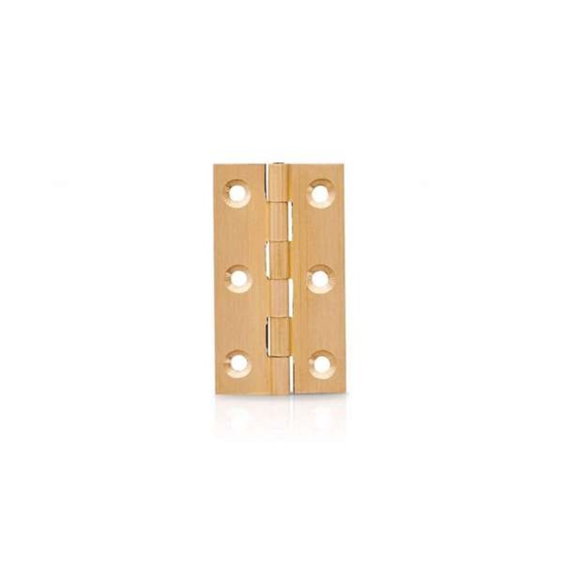 Trio Brass Door Hinge Fixed Pin Self Colour 50 x 29 x 1.25mm
