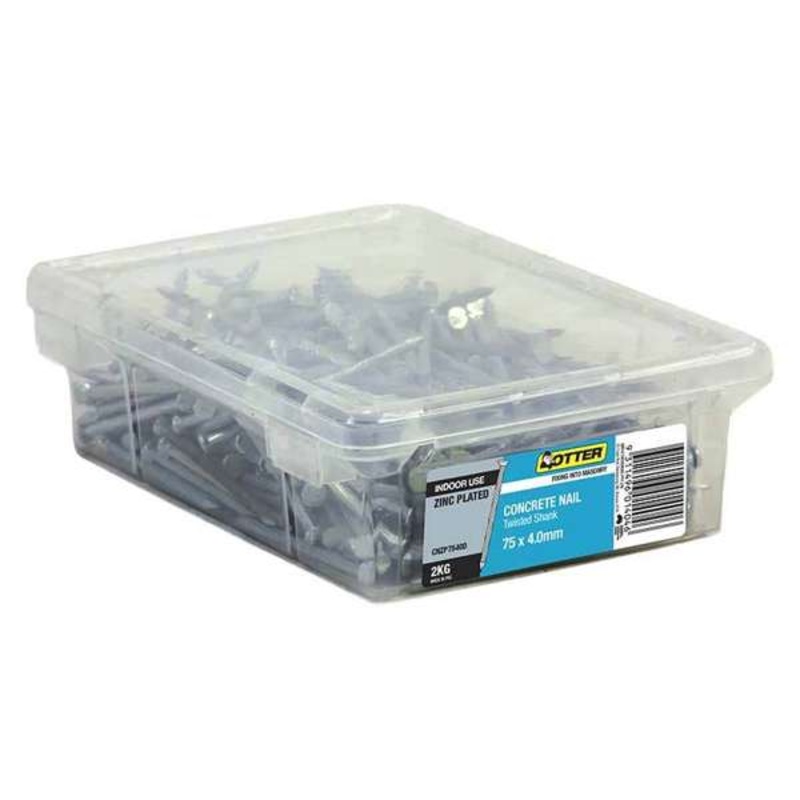 Otter Nail Concrete Fluted Zinc Plated 75 x 4.00mm (2kg)