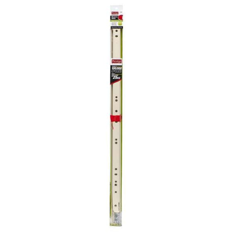 Prestige Slide Drawer Single Extension White 600mm – 2 Pack