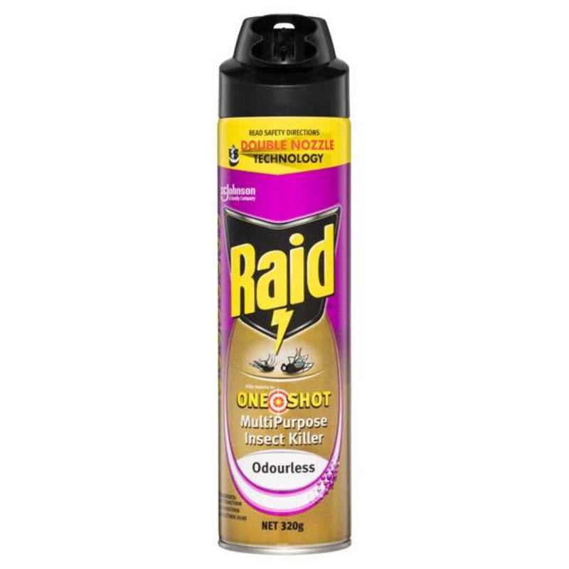 Raid One Shot Pest Multipurpose Insect Killer Odourless 320g