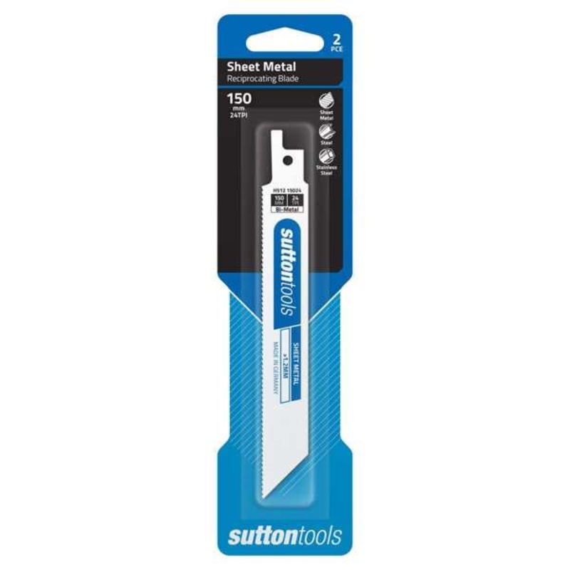 Sutton Tools Sheet Metal Reciprocating Blade 24 TPI 150mm