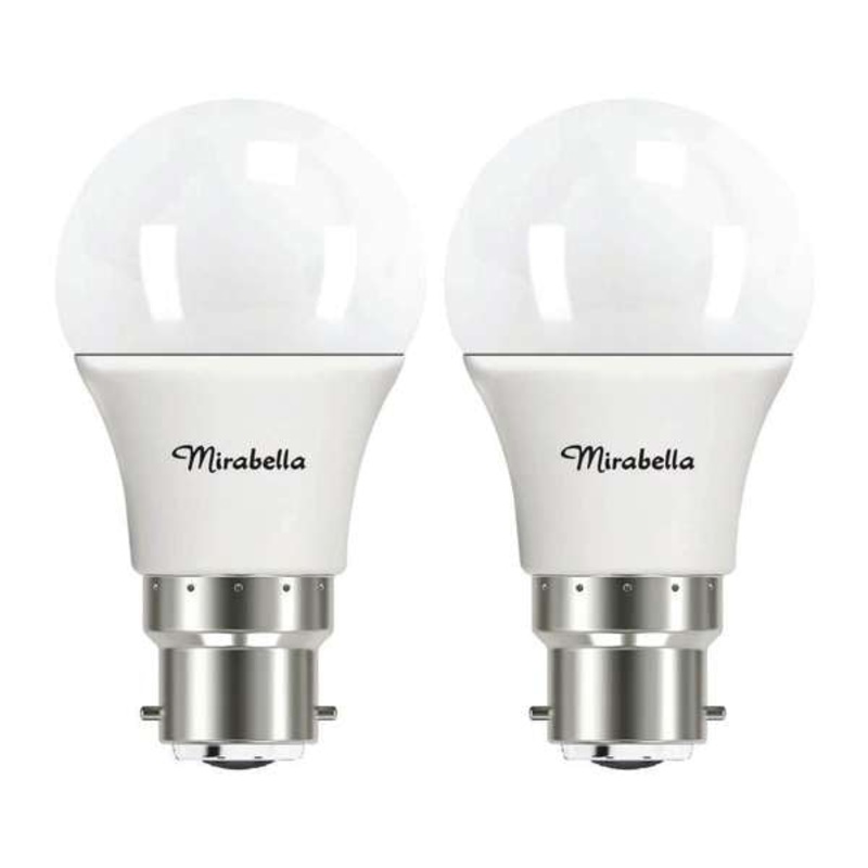 Mirabella LED GLS 5W 470Lumens 2700K BC Warm White – 2 Pack