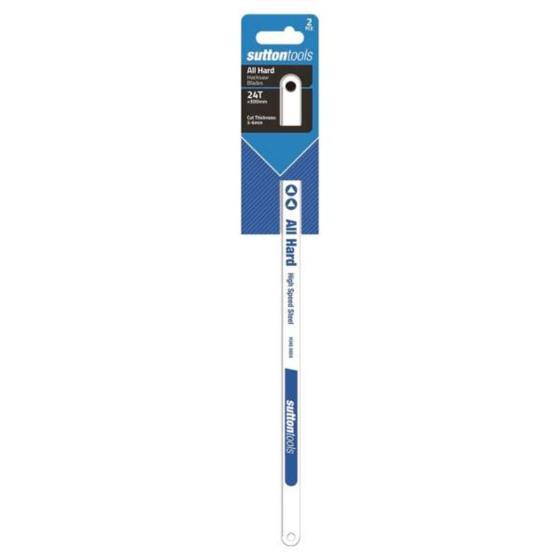 Sutton Tools 300mm 24 TPI All Hard Hacksaw Blade – 2 Pack