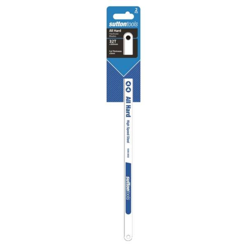 Sutton Tools 300mm 32 TPI All Hard Hacksaw Blade – 2 Pack