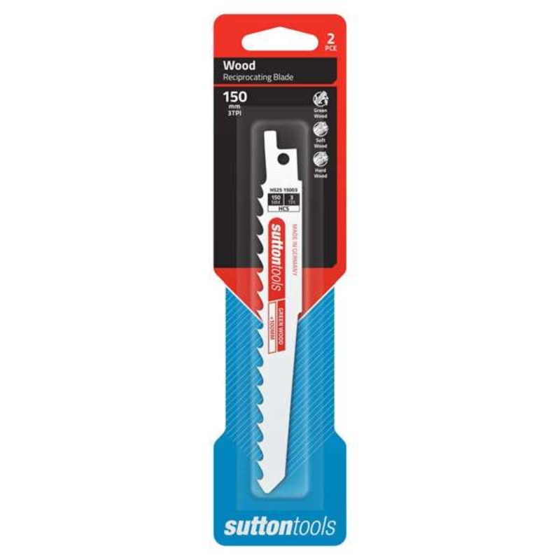 Sutton Tools Wood Reciprocating Blade Green Wood – 2 Pack