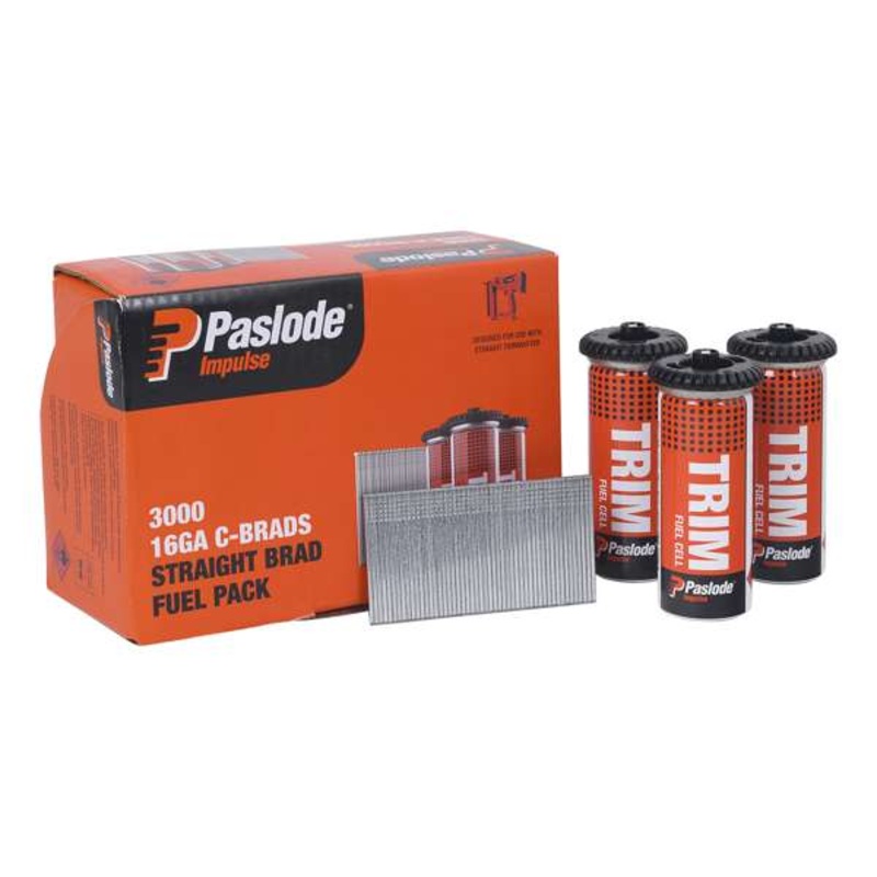 Paslode 45 x 1.6mm C45 Impulse Brad With Fuel – 3000 Pack