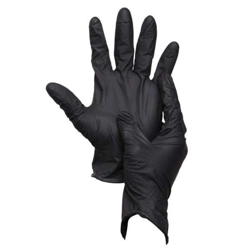 Sabco Nitrole Disposable Gloves Large Black – 100 Pack