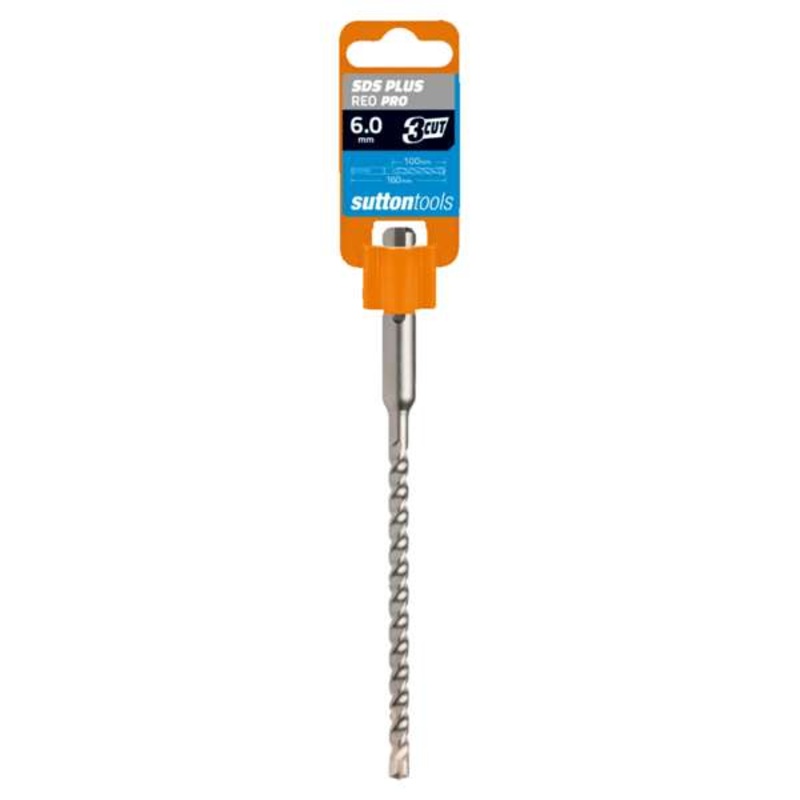 Sutton Tools Masonry Drill Bit 3 Cut SDS Plus Reo Pro