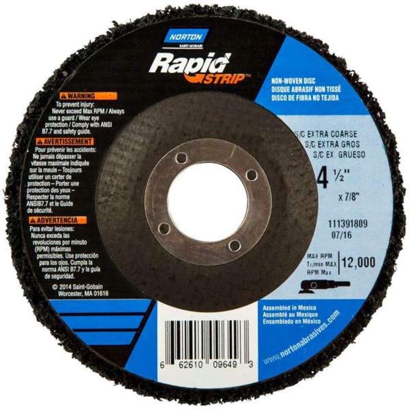 Norton Rapid Strip Disc Extra Coarse 115 x 22mm