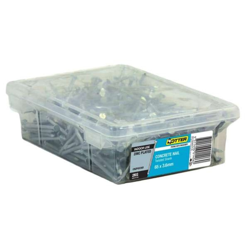 Otter Concrete Nail Zinc Plated 65 x 3.6mm 2kg