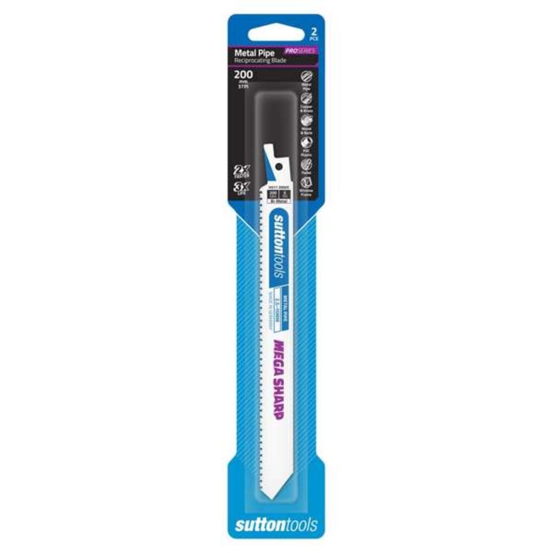 Sutton Tools Metal Reciprocating Blade Pipe 200mm
