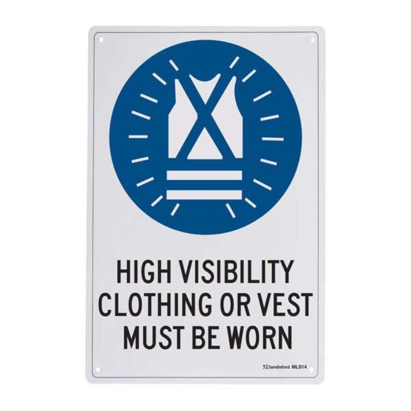 Sandleford High Visibililty Vest Must Be Worn Sign