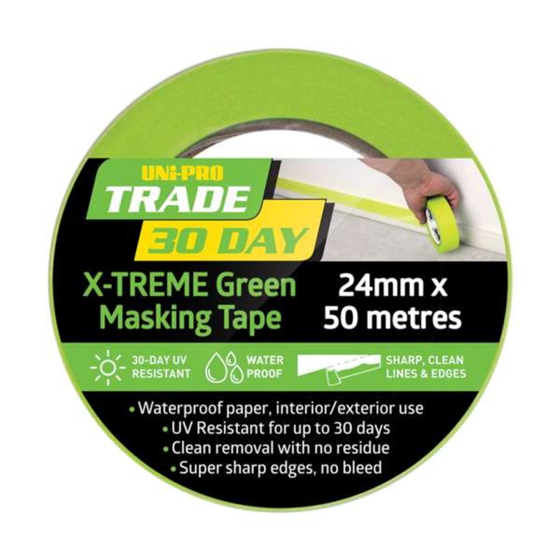 Uni-Pro Trade 30 Day x -TREME Green Masking Tape 50m
