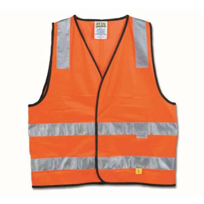 Vest Hi-Vis Safey Vest Day-Night Orange Large