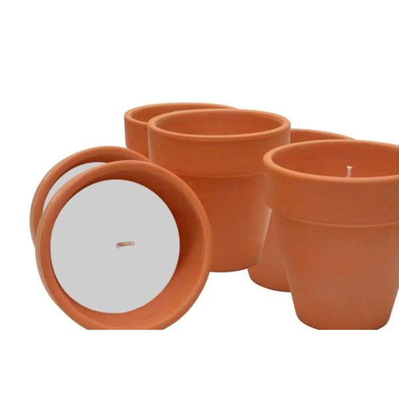 Waxworks Citronella Candle Pot Terracotta – 3 Pack
